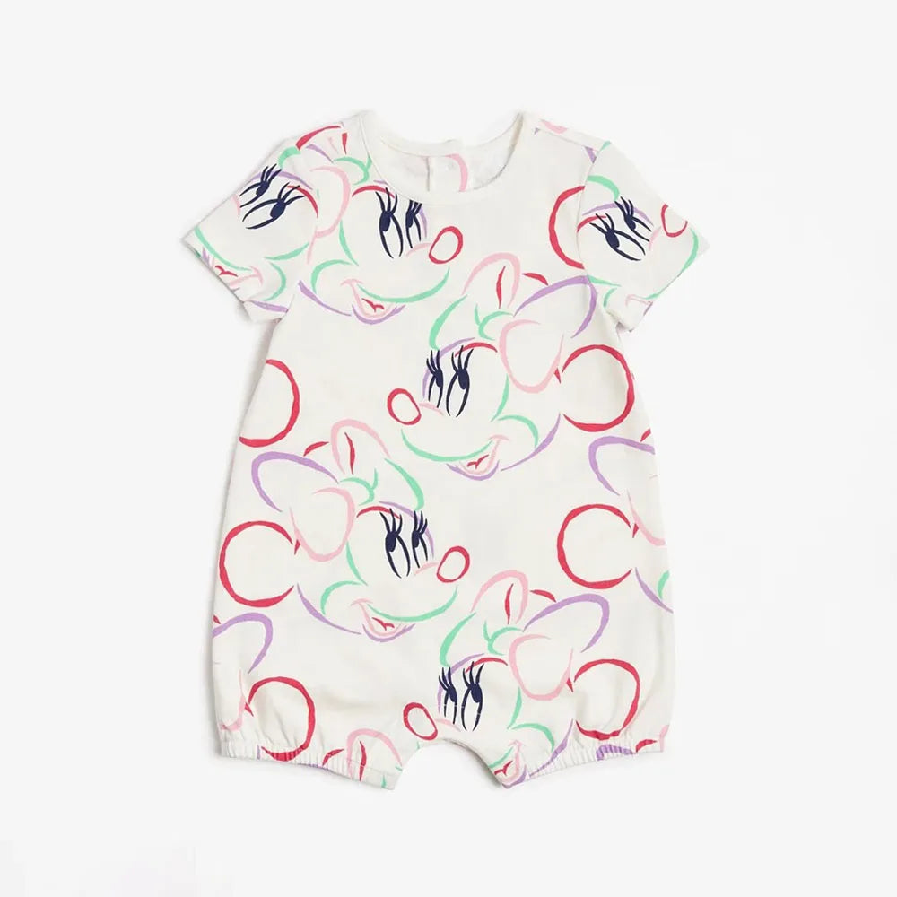 Jerry_2Pcs Mickey Mouse Printed Baby Rompers