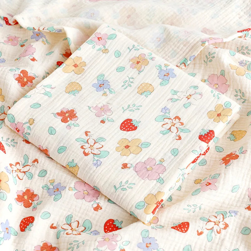 Joy_Cotton Muslin Cute Cartoon Printing Baby Swaddle Blanket