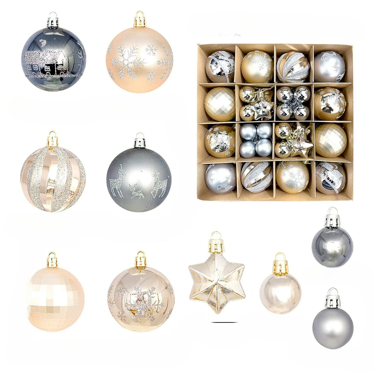 PVC Christmas Ball Set Christmas Decoration Pendant Home Party Holiday Decor Balls Gift Window Christmas Tree Hanging Ornaments