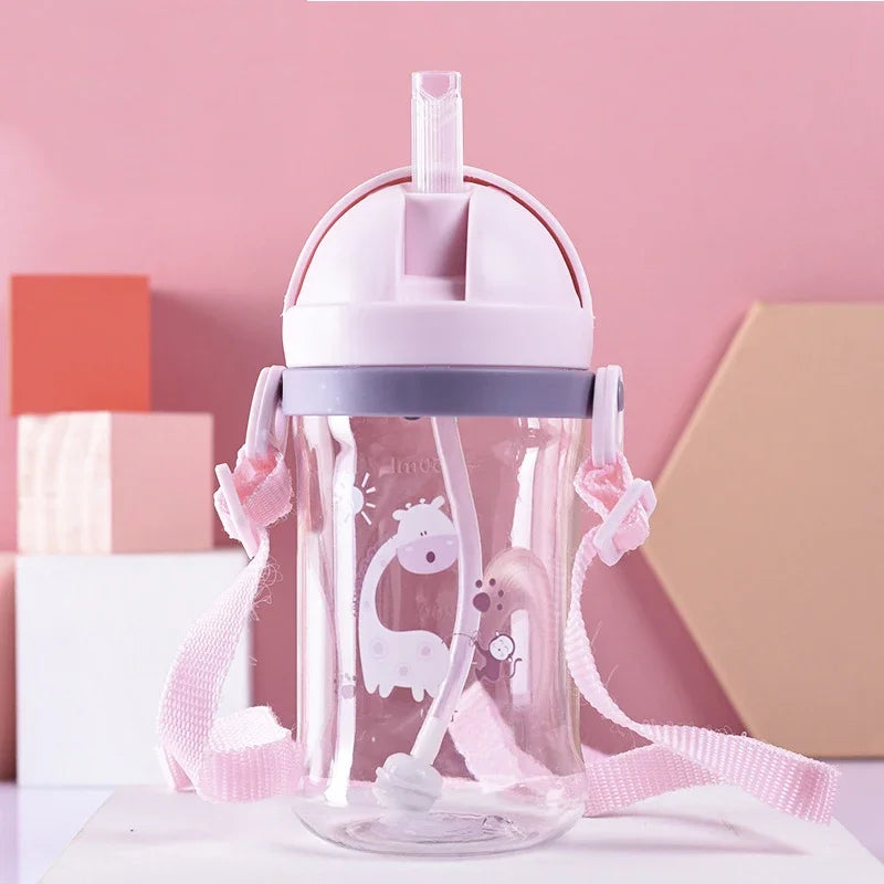 Bird_250/350ml Baby Feeding Cup with Straw Children Learn Feeding Drinking Bottle Kids Training Cup with Straw