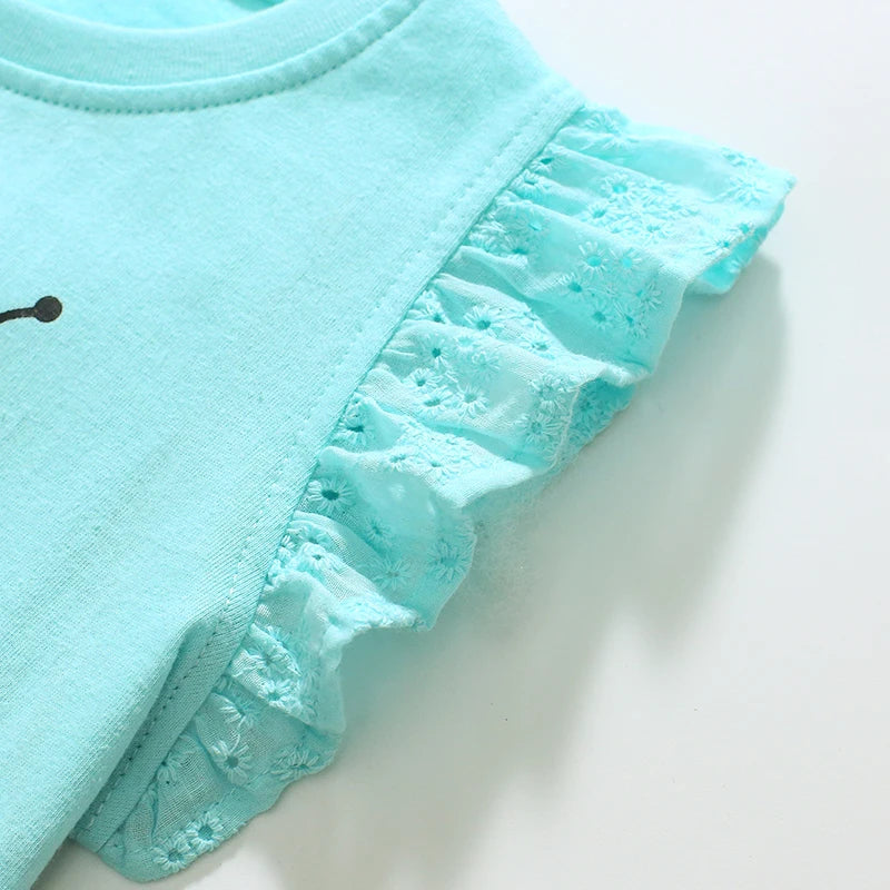 Little one_ Summer Cotton Children's Clothing Baby Girls Tops