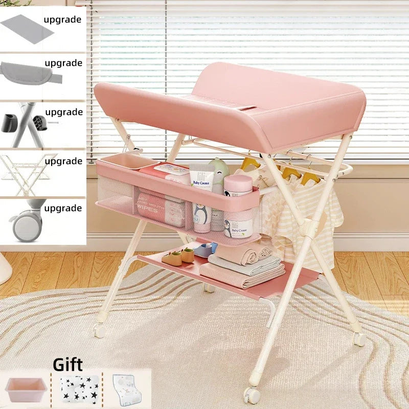 Bird _Portable Baby Changing Table for Nursery Height Adjustable Foldable Diaper Table