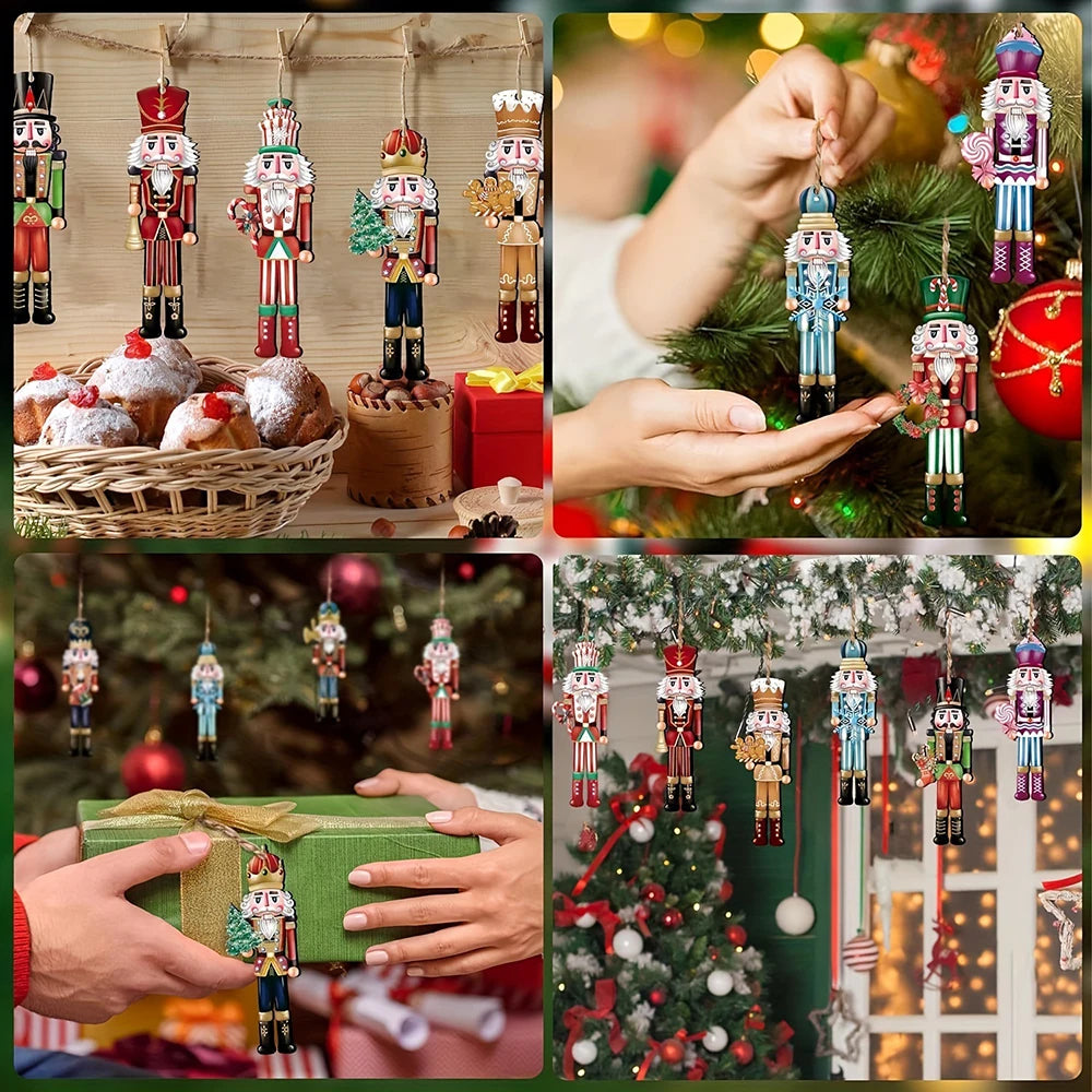 12PCS Nutcracker Wooden Decorative  christmas Set