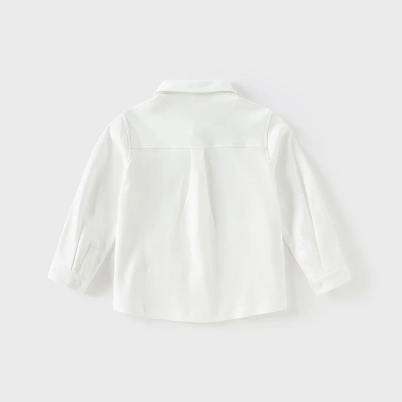 Joy_ Children Boys Long Sleeve White Shirt