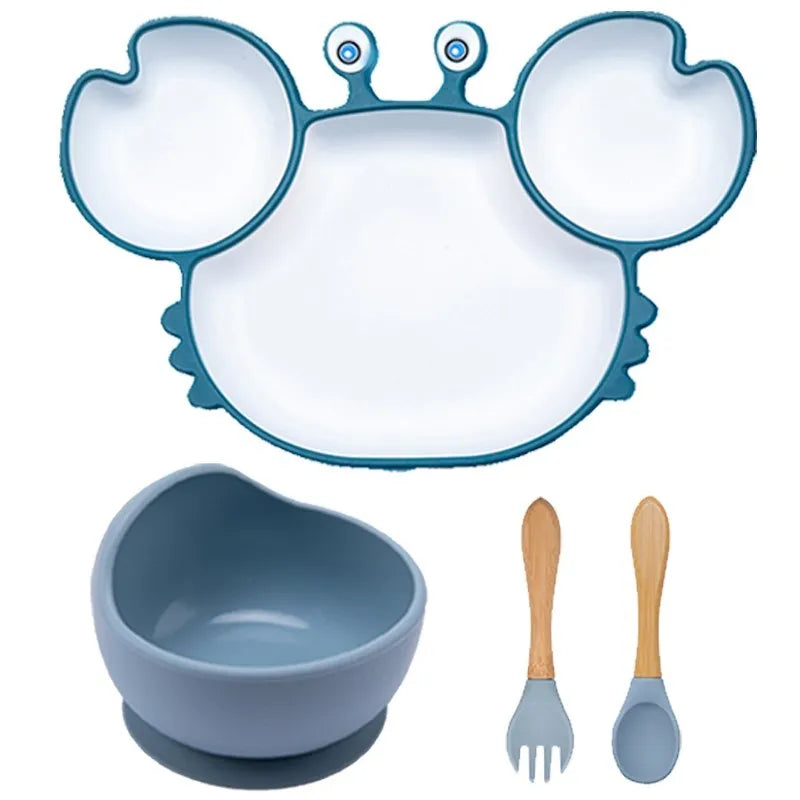 KIWII _Baby Dish Baby Bowls Plates and Spoons Set