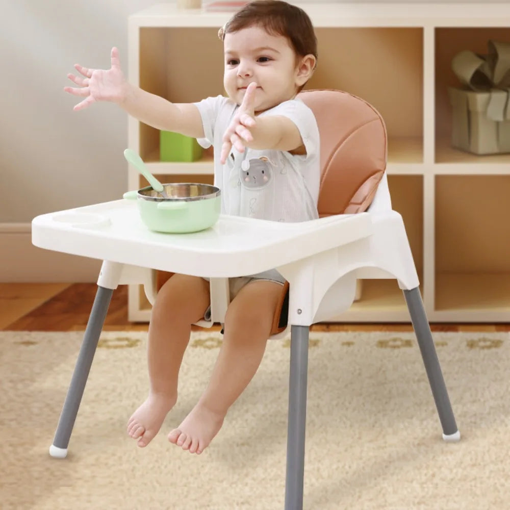 Lovely kid _Baby High Chair Adjustable Height Children Feeding Chairs with Removable