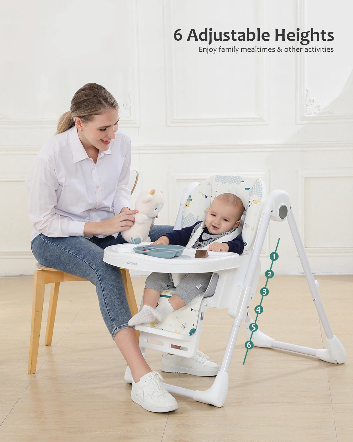 Baby joy_ Easy Clean Feeding Highchair for baby
