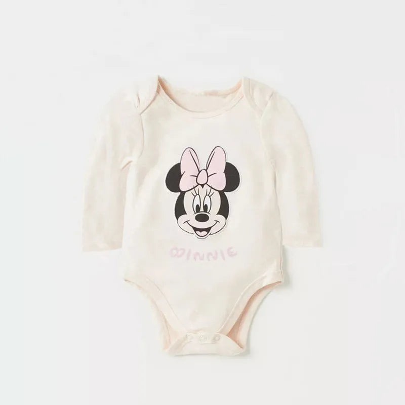 3Pcs Lovely Infant Minnie Printed Bodysuits