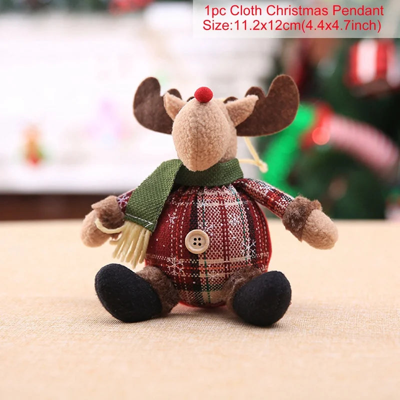 Snowman Doll Merry Christmas Decor for Home Table