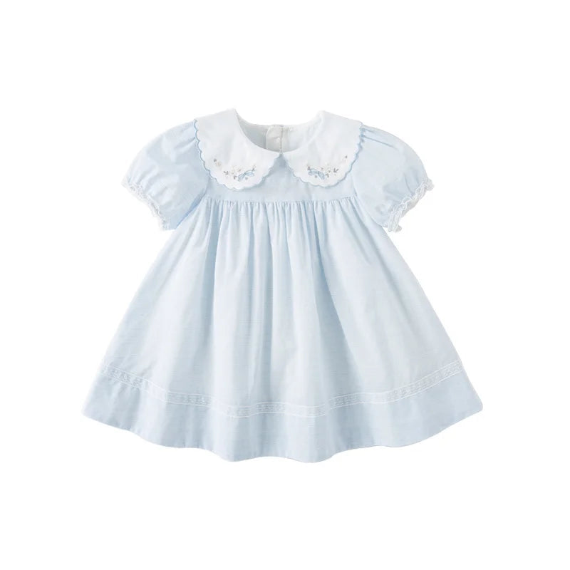 summer baby blue dress for baby girl