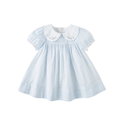 summer baby blue dress for baby girl