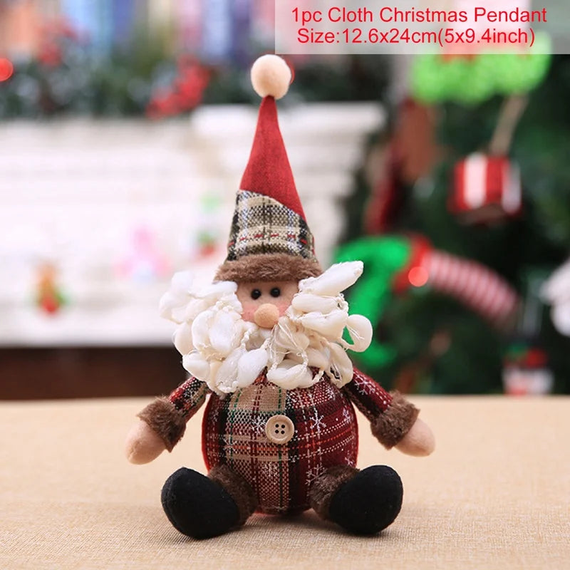 Snowman Doll Merry Christmas Decor for Home Table