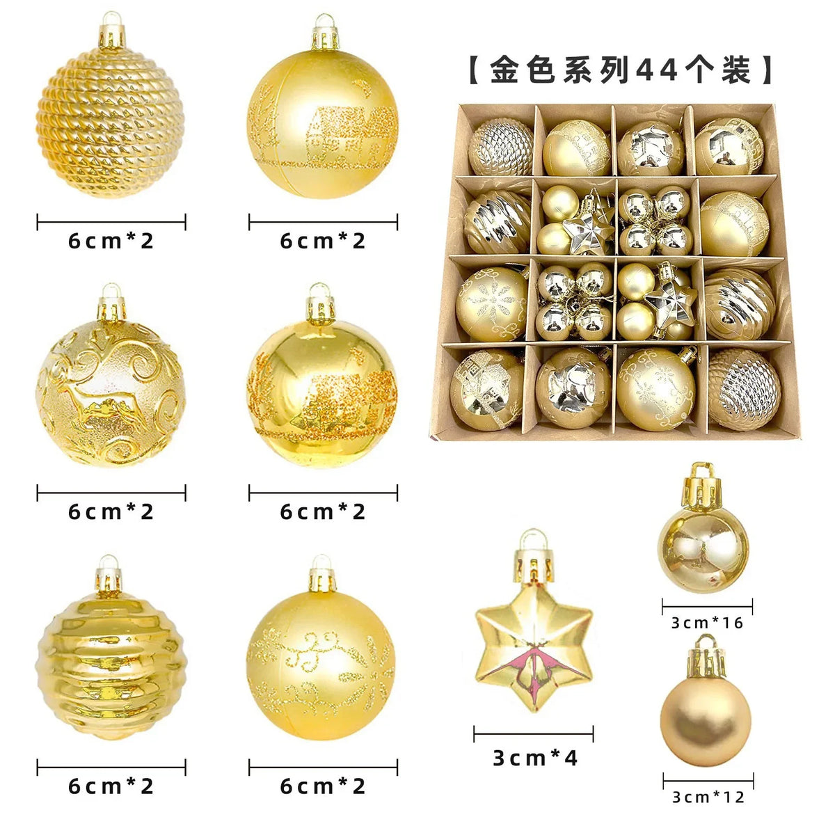 PVC Christmas Ball Set Christmas Decoration Pendant Home Party Holiday Decor Balls Gift Window Christmas Tree Hanging Ornaments