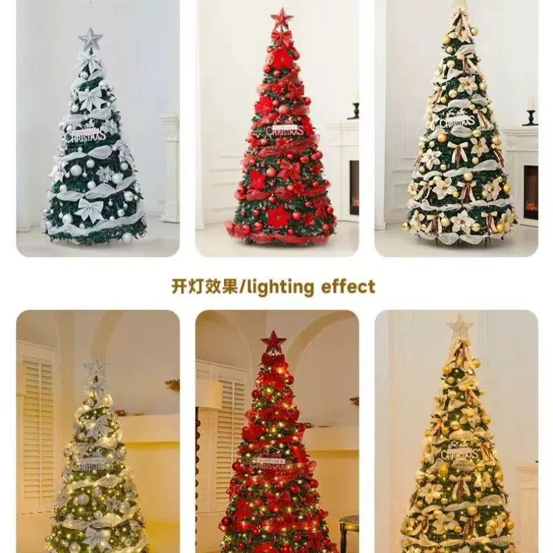 1.2-2.1m Foldable Pre-Decorated Christmas Tree