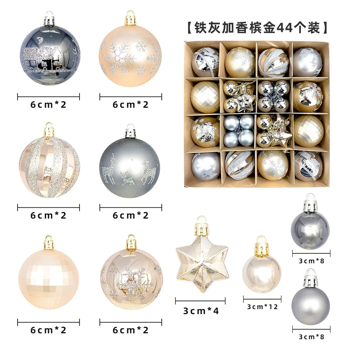 PVC Christmas Ball Set Christmas Decoration Pendant Home Party Holiday Decor Balls Gift Window Christmas Tree Hanging Ornaments