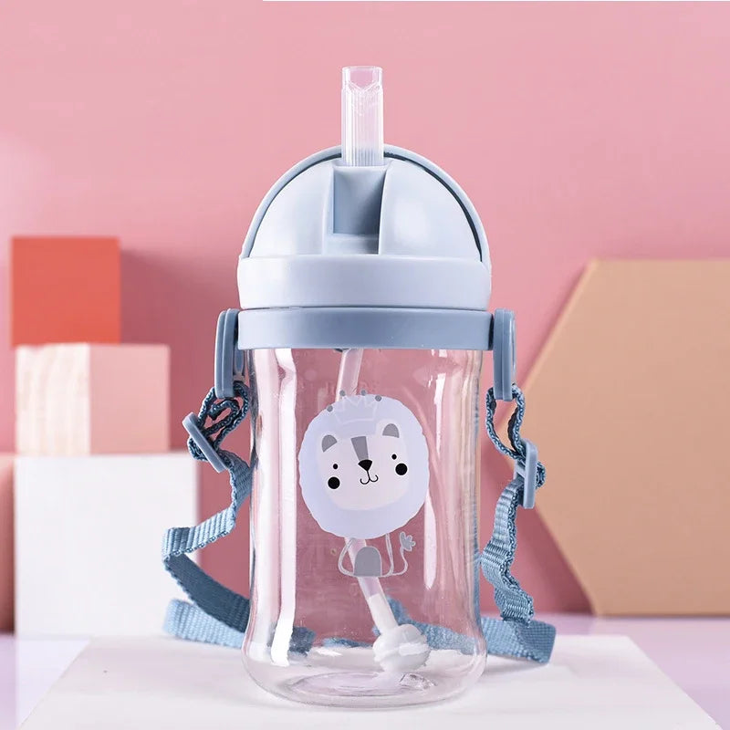 Bird_250/350ml Baby Feeding Cup with Straw Children Learn Feeding Drinking Bottle Kids Training Cup with Straw