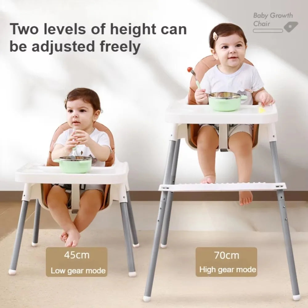 Lovely kid _Baby High Chair Adjustable Height Children Feeding Chairs with Removable