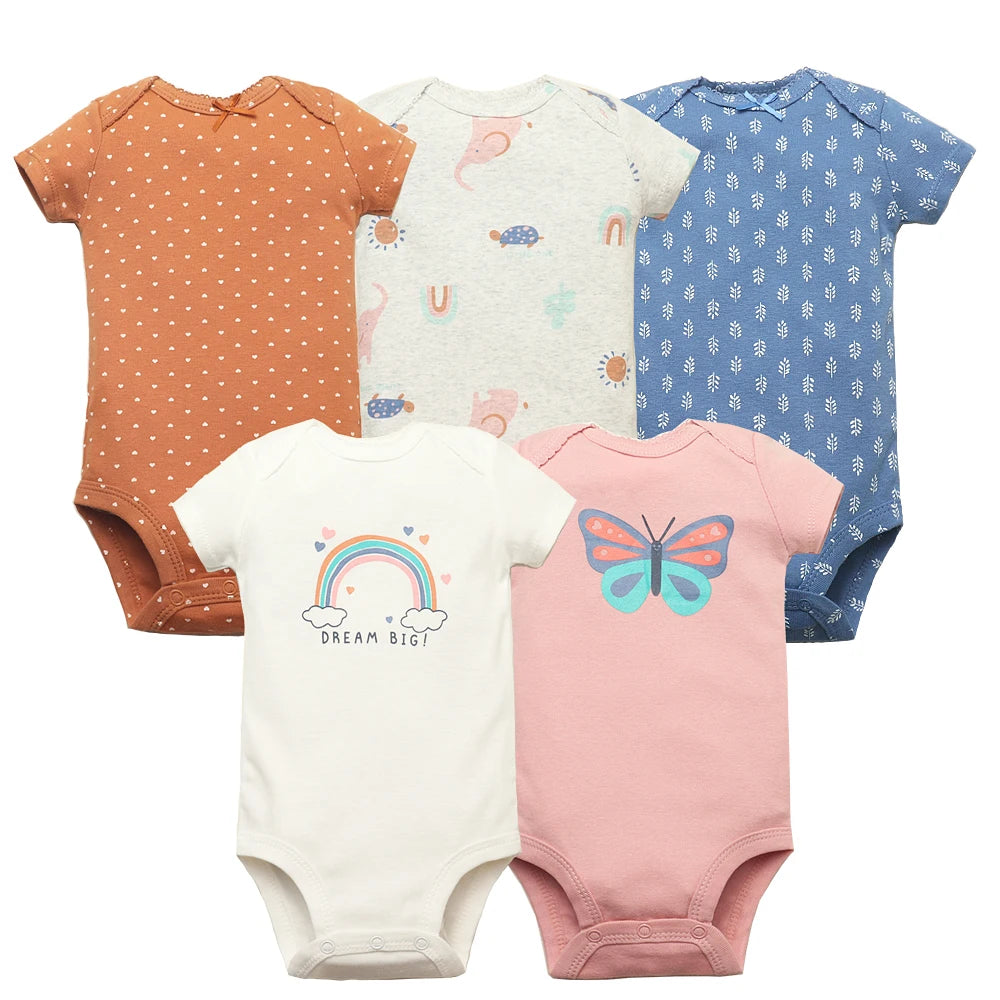 5PCS/Lot Newborn 100% Cotton Baby Boy &Girl