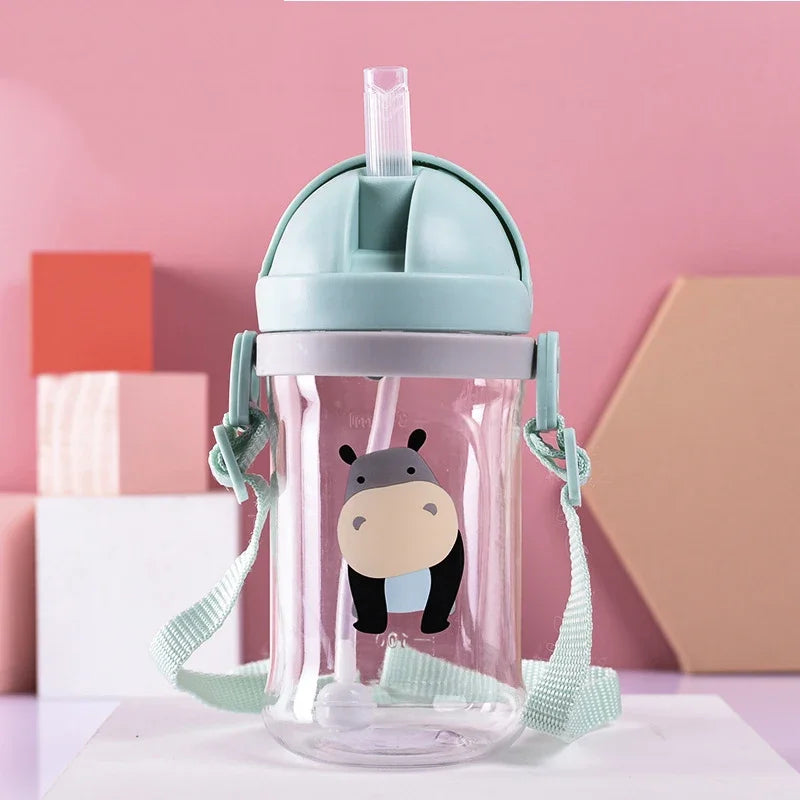 Bird_250/350ml Baby Feeding Cup with Straw Children Learn Feeding Drinking Bottle Kids Training Cup with Straw