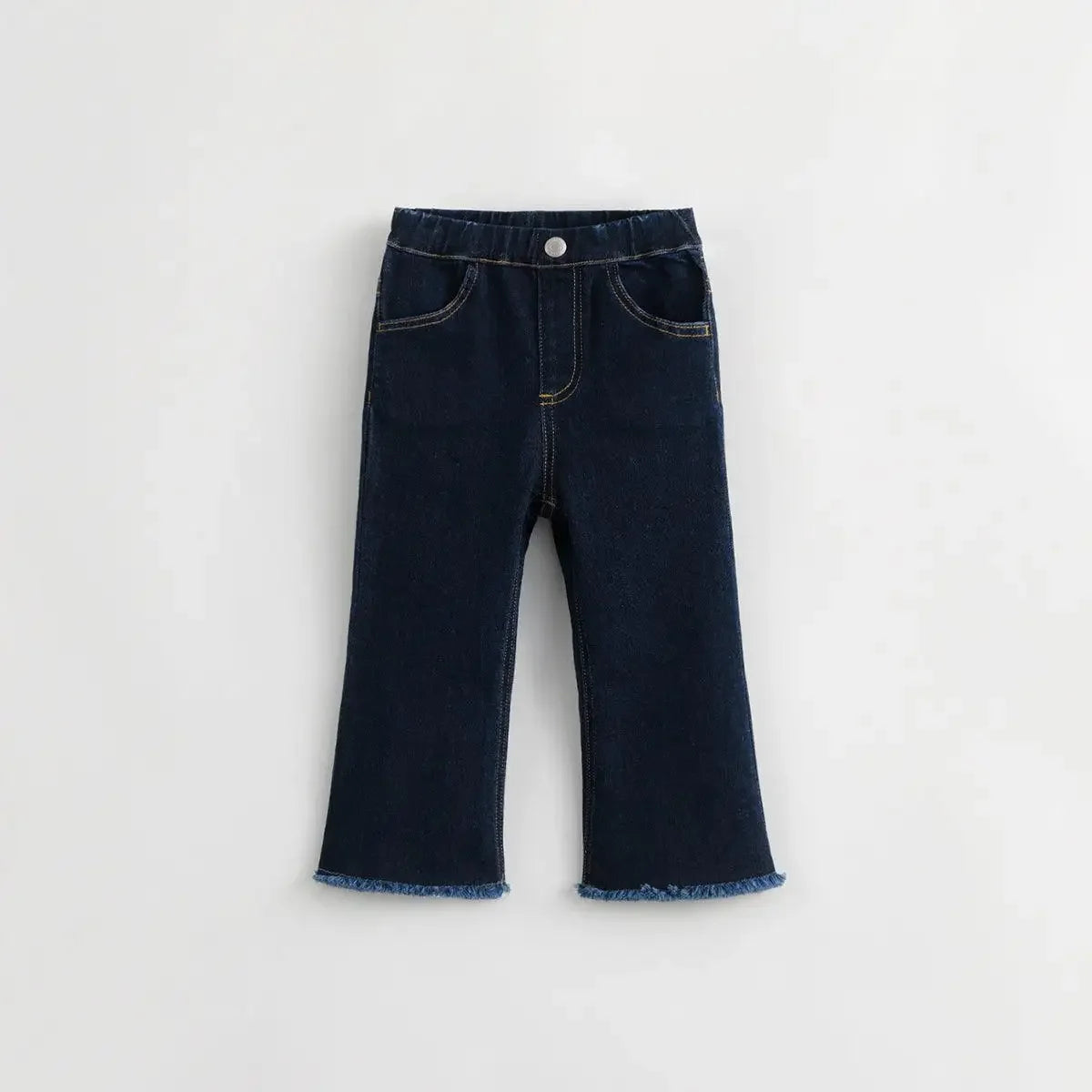 MARY_ Girls Slim Stretch Denim Flared Pants