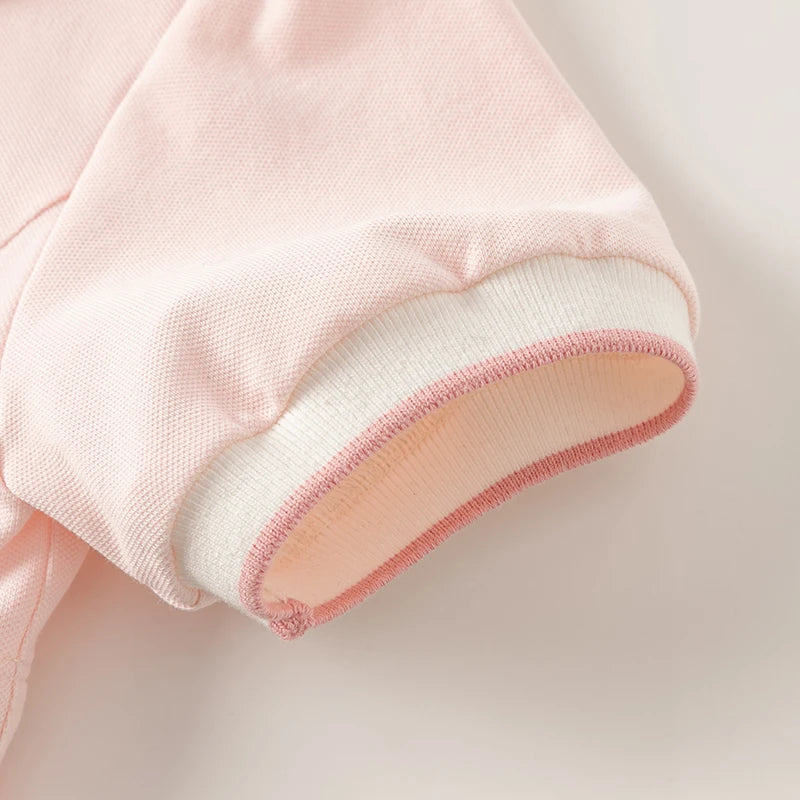 Polo pink baby girl dress