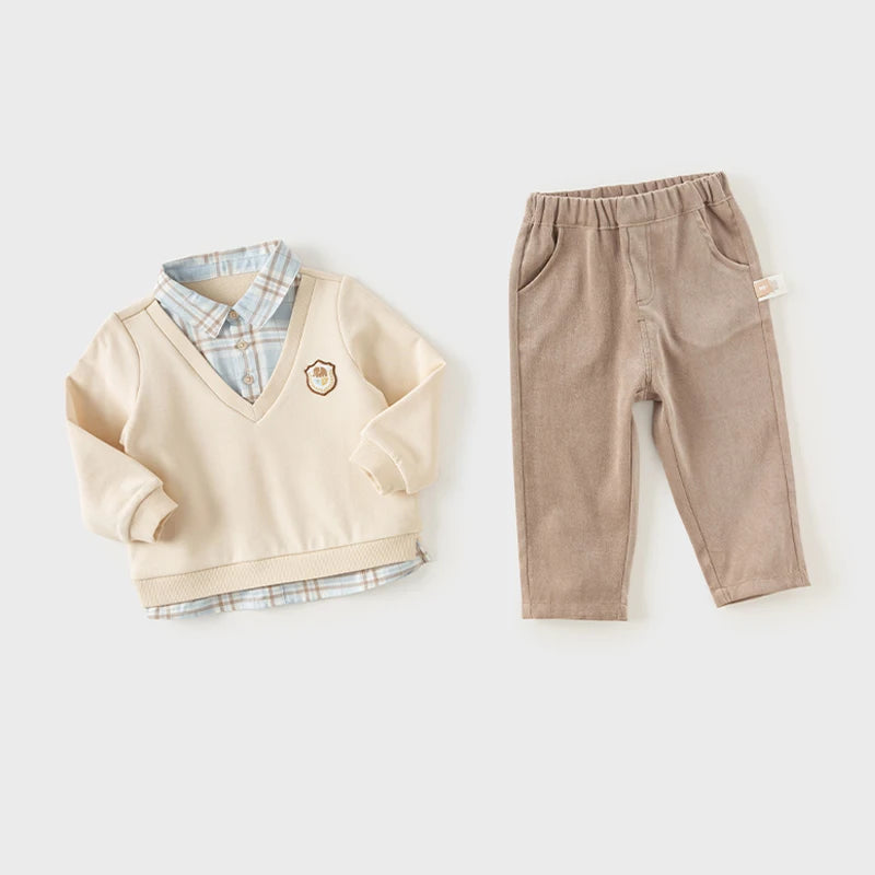 Bird_ Children Autumn Fashion Baby Boys Clothes Cotton Pullover+Pant 2Pcs/Sets