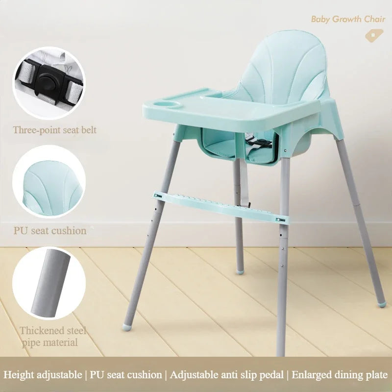 Lovely kid _Baby High Chair Adjustable Height Children Feeding Chairs with Removable