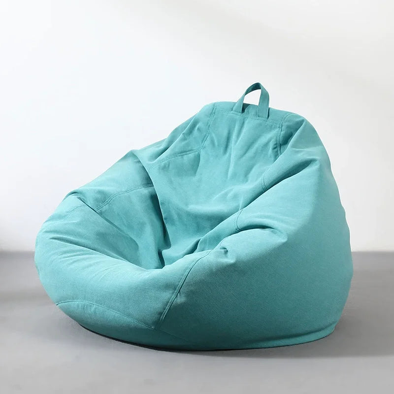Bird _Household simple cotton and linen pure color casual relaxing bean bag sofa