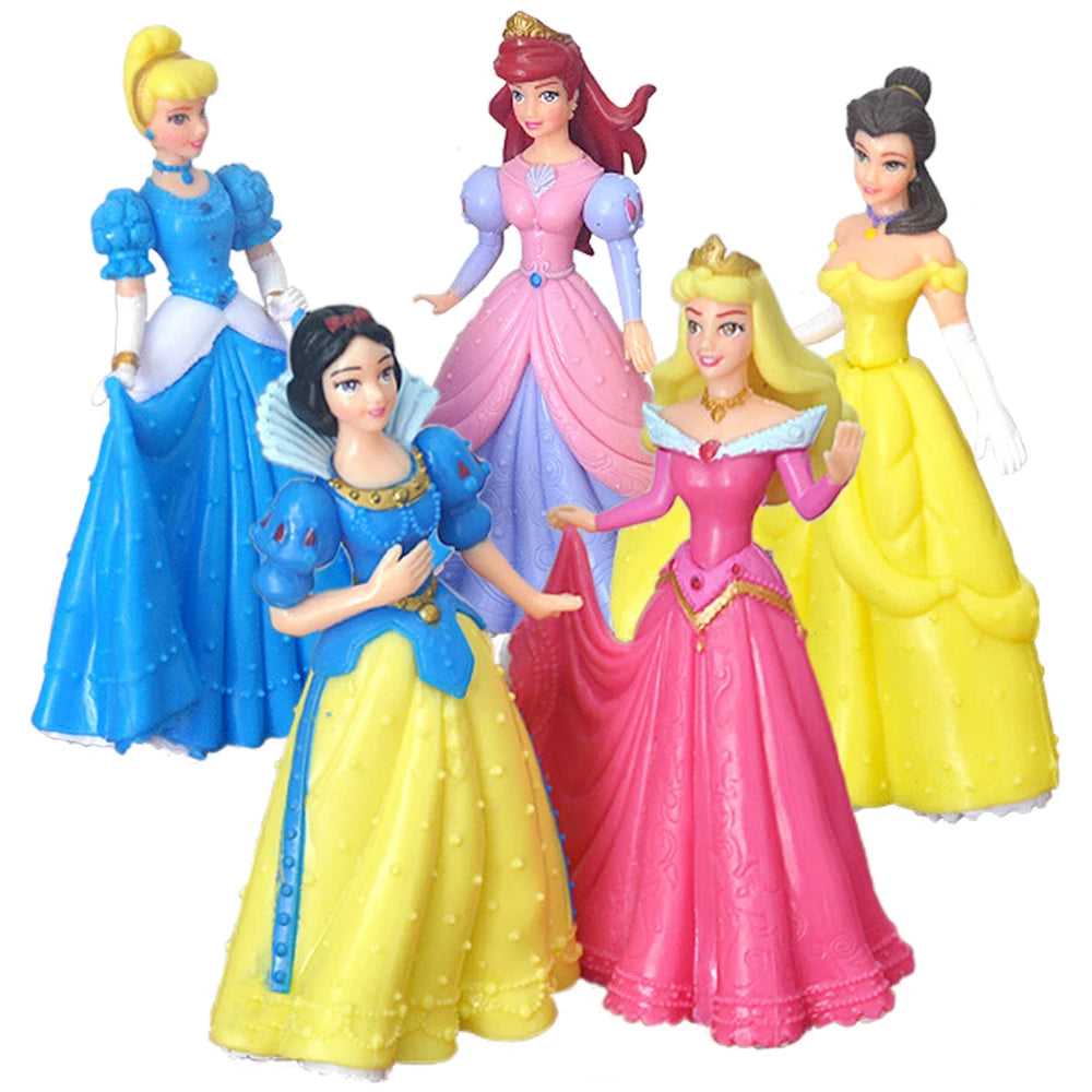 Dolls_5Pcs/Set Disney Princess Snow White, Cinderella ,Belle, Sleeping Beauty ,Mermaid PVC Action Figure Model Toys Doll Girl Special Gift