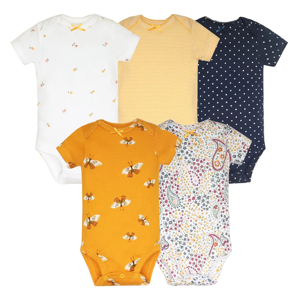 5PCS/Lot Newborn 100% Cotton Baby Boy &Girl