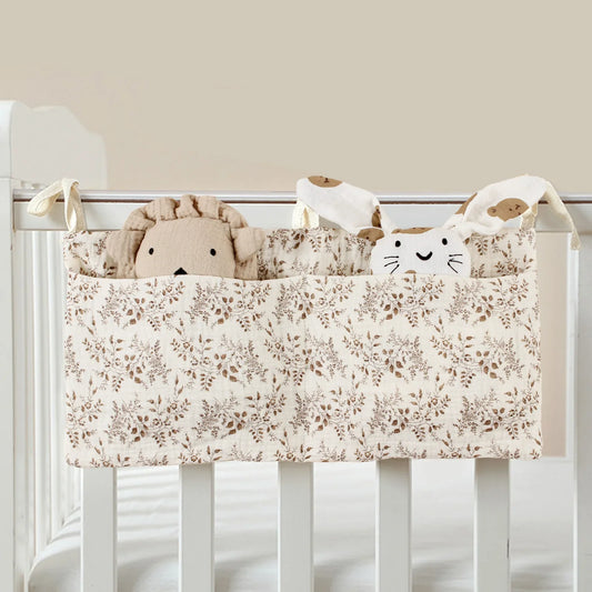 JOY_Cotton Bedside Diaper Bag Cute Baby Item Nappy Storage Bag
