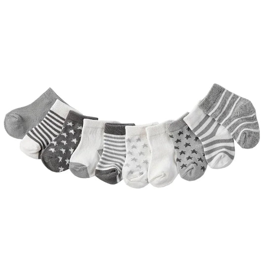 SUNNY_5 pairs/lot New spring and autumn star striped baby socks