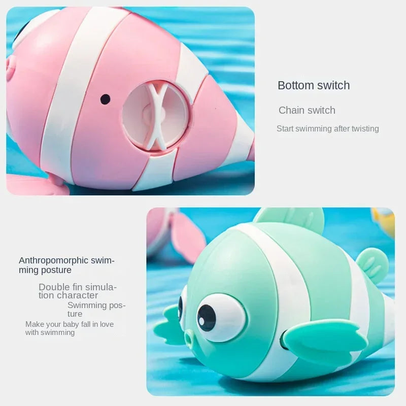 Joy _Bath Toys Cute Swimming Clown Fish Bath Toy for Toddlers