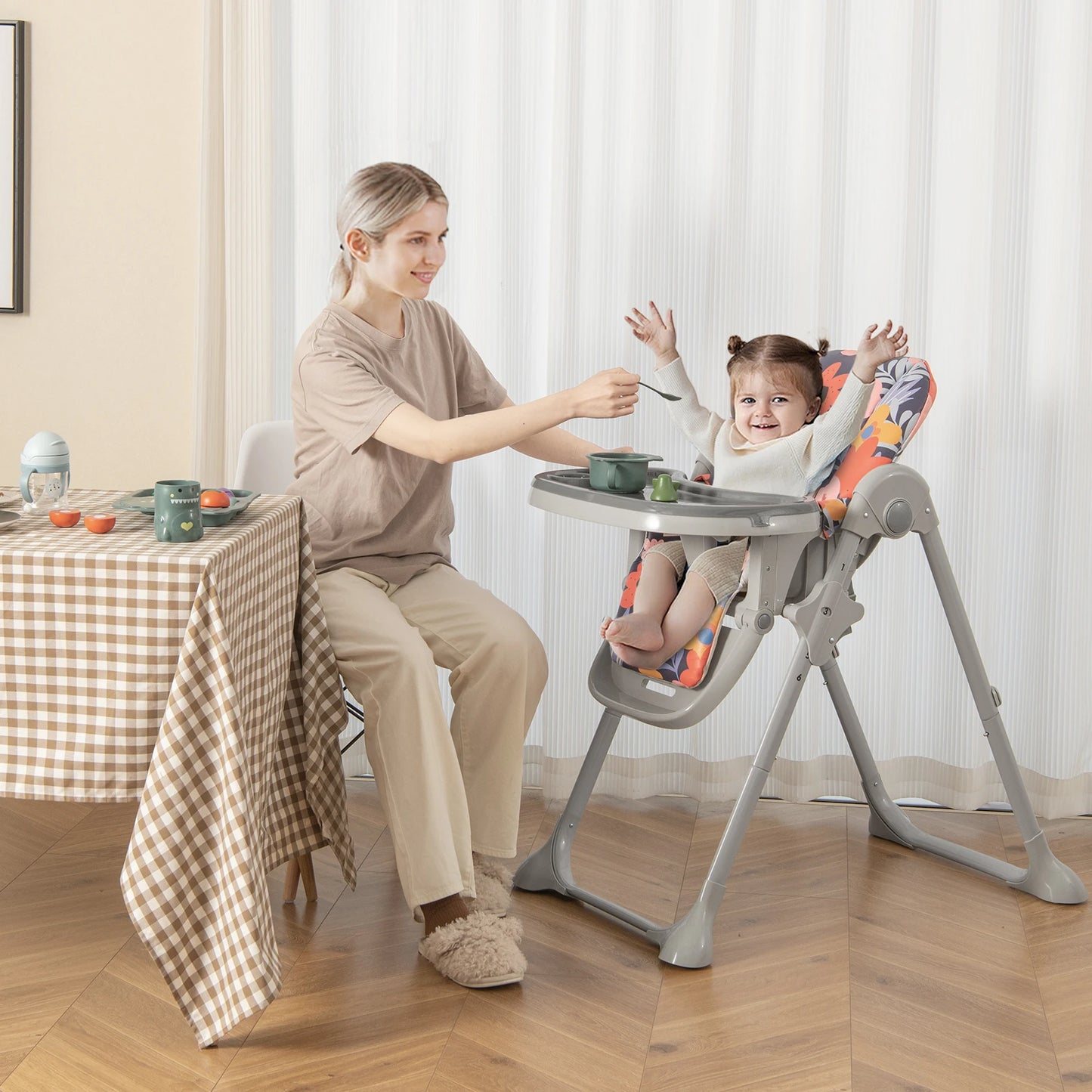 Bird_ Baby Highchair Height Adjustable Feeding Chair