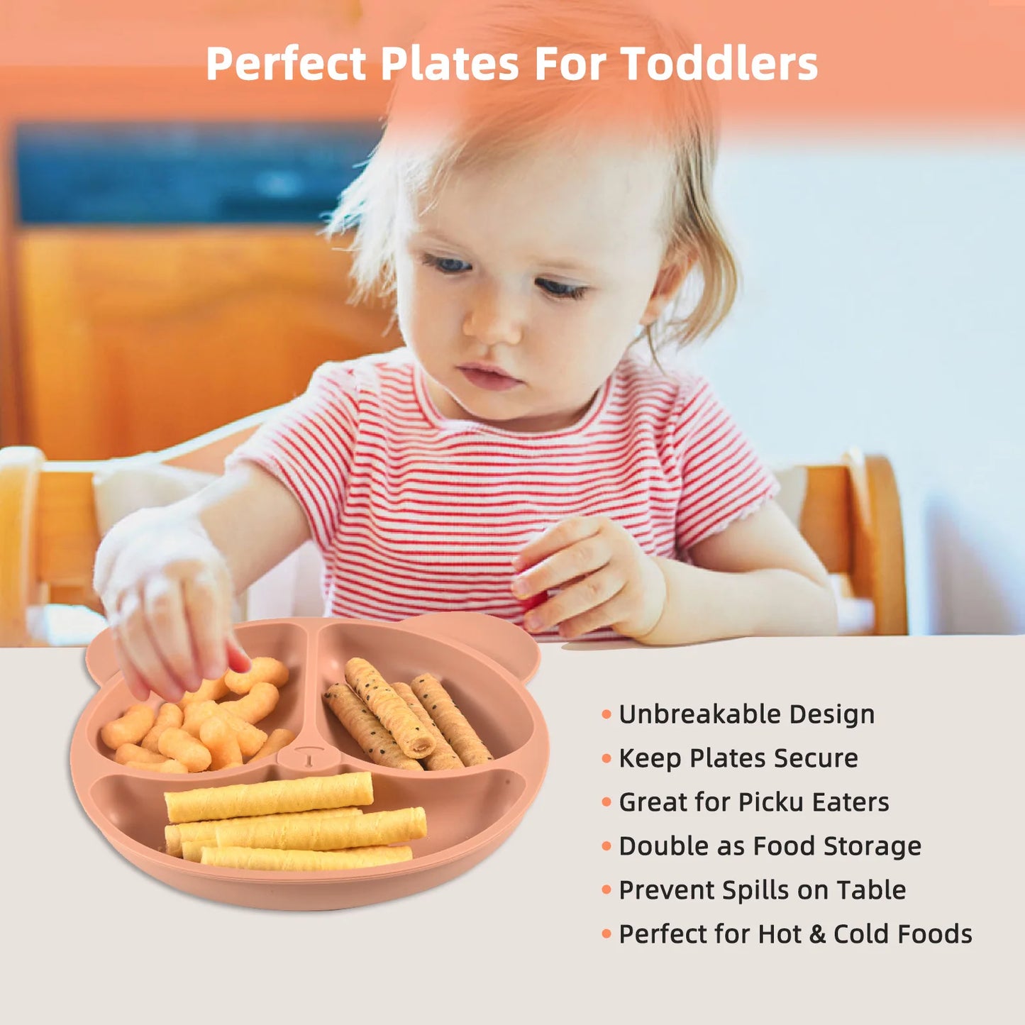 JOY_9PCS/Set BPA Free Silicone Baby Feeding Set Sucker Bowl Divided Dinning Plate Straw Cup Spoon Fork Adjustable Bib Children Dishe