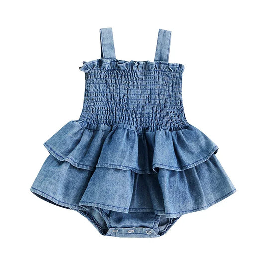 JOY_Baby Summer Clothes Girl Denim Romper