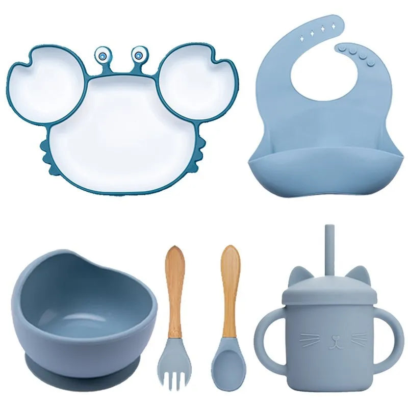 KIWII _Baby Dish Baby Bowls Plates and Spoons Set