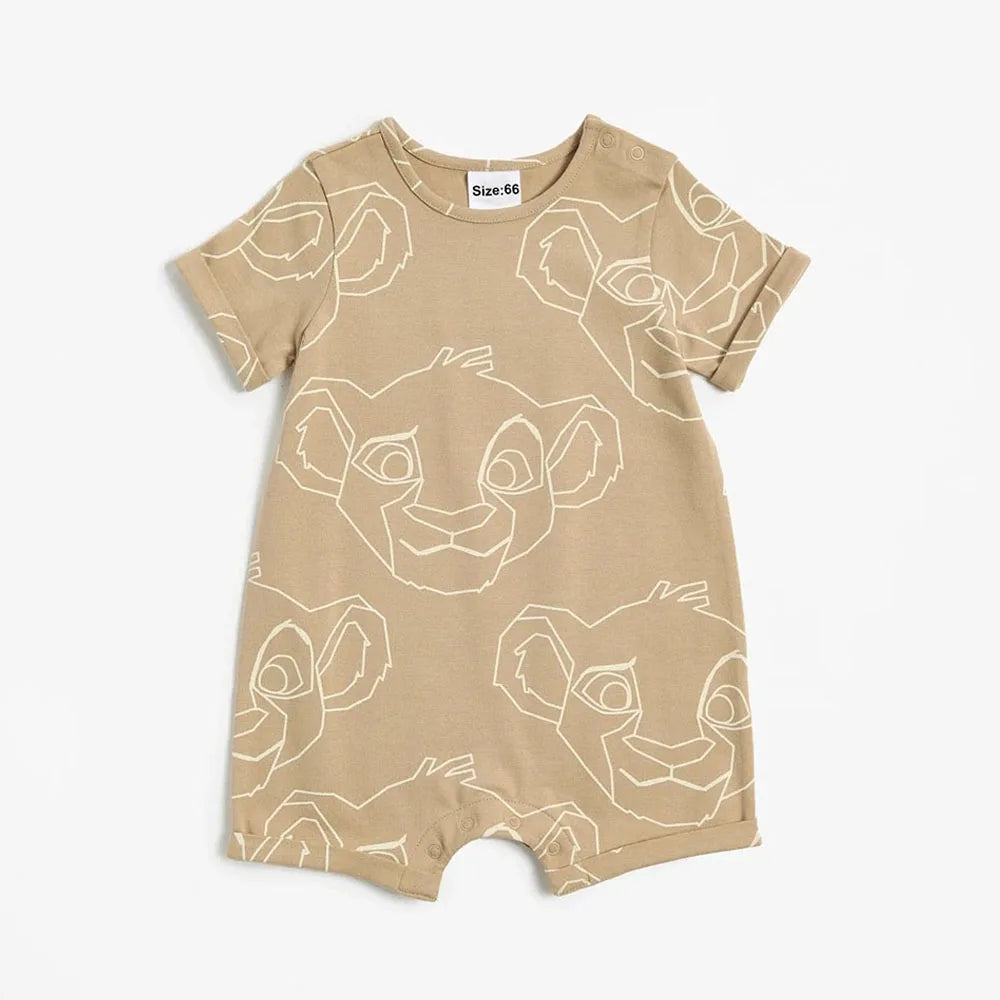 Jerry_2Pcs Mickey Mouse Printed Baby Rompers