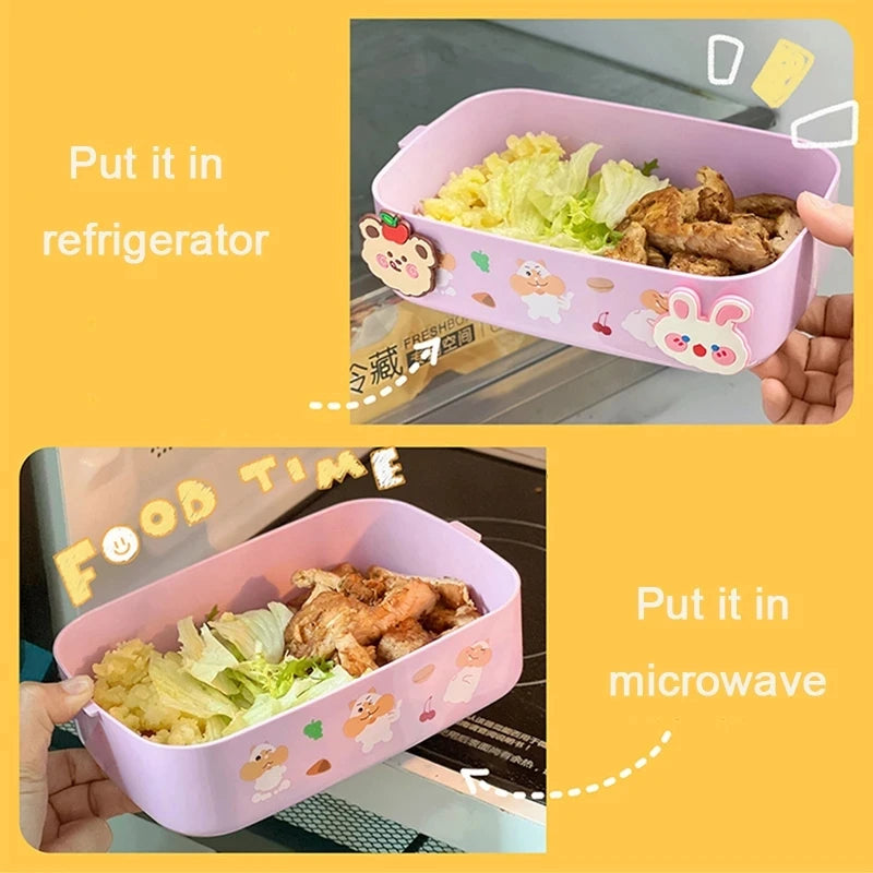 Joy_ Portable Lunch Box For Girls School Kids