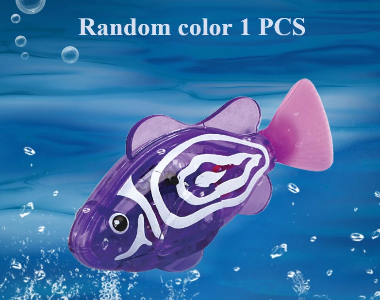 Little one_Electronic Pet Sensing Light Shower Interactive Swimming Water Fish Children's Toy