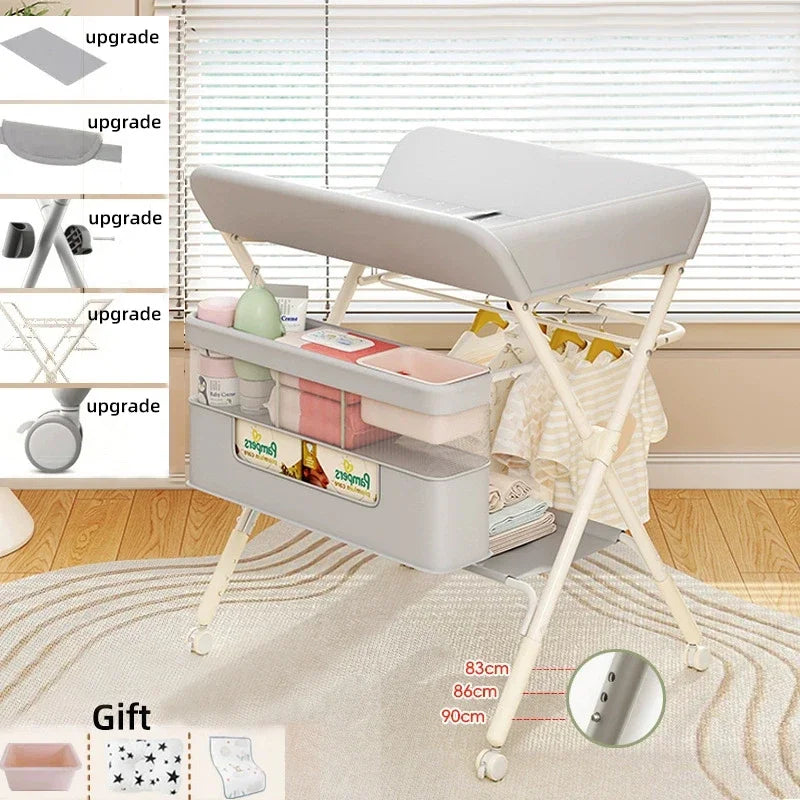 Bird _Portable Baby Changing Table for Nursery Height Adjustable Foldable Diaper Table