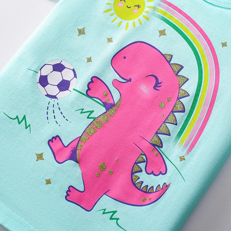 Little kid_ Children's Clothing 3PCS  Summer y Girls  T Shirts 2-7 Years