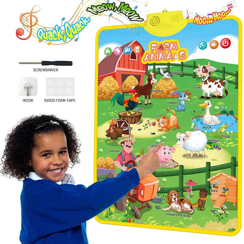 Electronic English Alphabet Wall Chart Talking ABC Letters 123s