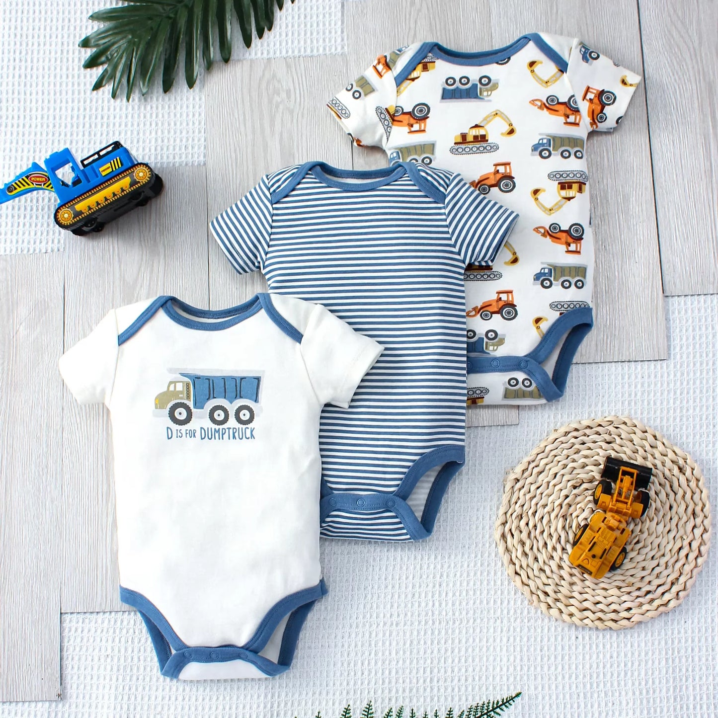 3PCS Summer Baby Bodysuit