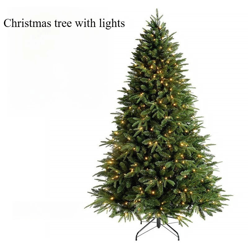 Christma tree encrypted branches with lights
