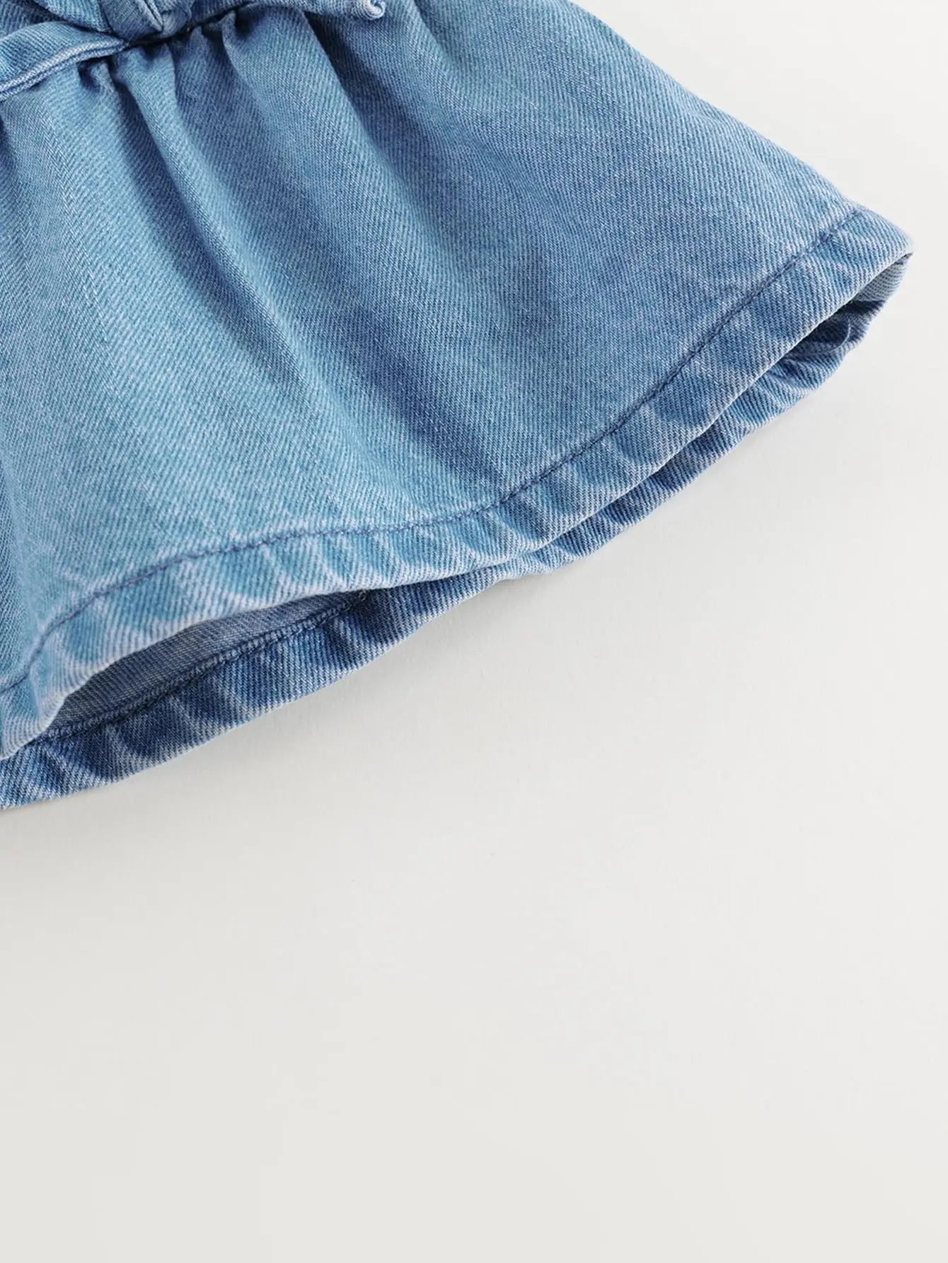Bird_ Girls Sweet Bow Denim Skirts For Summer