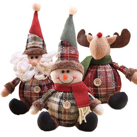 Snowman Doll Merry Christmas Decor for Home Table