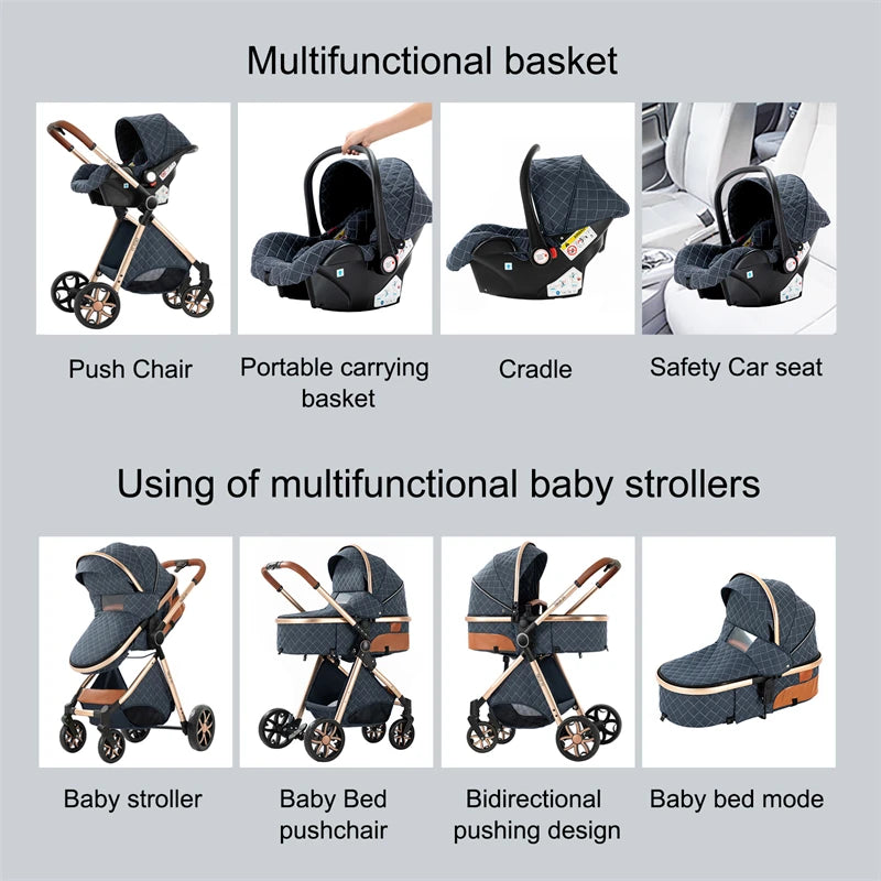 Joy _Stroller 3 in 1 Prams Baby Stroller