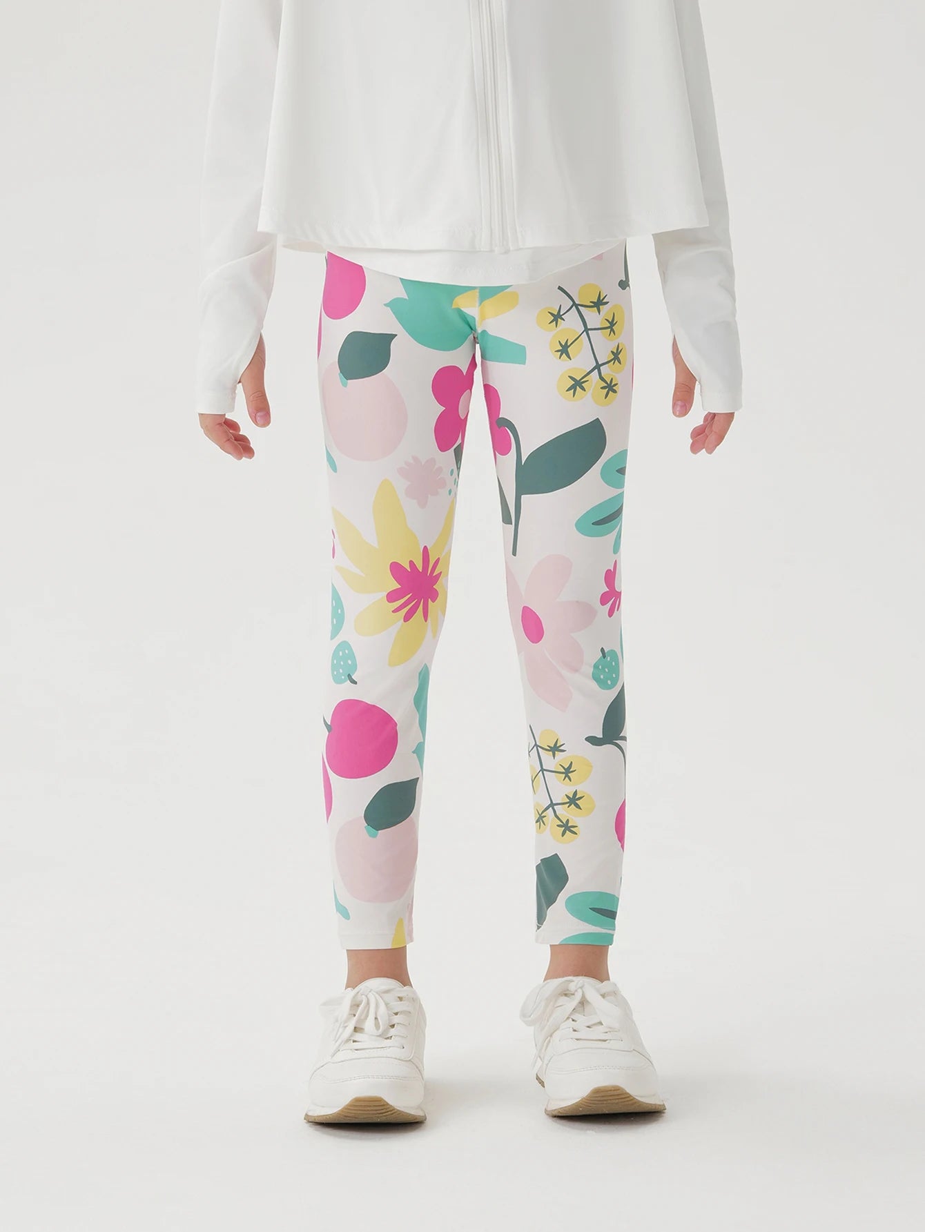 PRETTY_ Girls Cooling UPF100+ Sun Protection Active Yoga Leggings