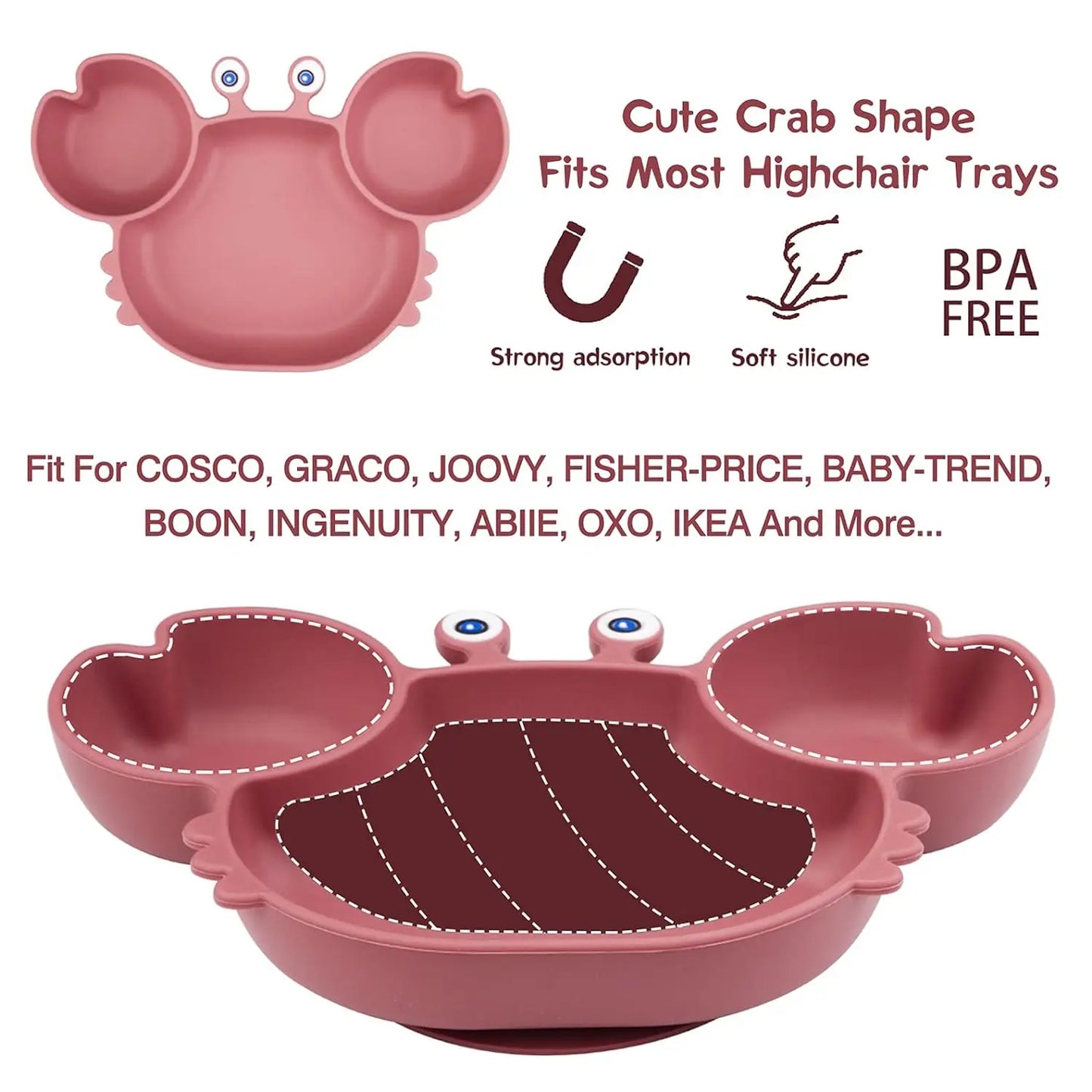little one _Baby Safe Silicone Dining Plate Suction Cartoon Children Dishes